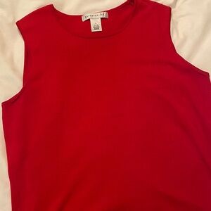 Silk Red Sleeveless Tank Top
